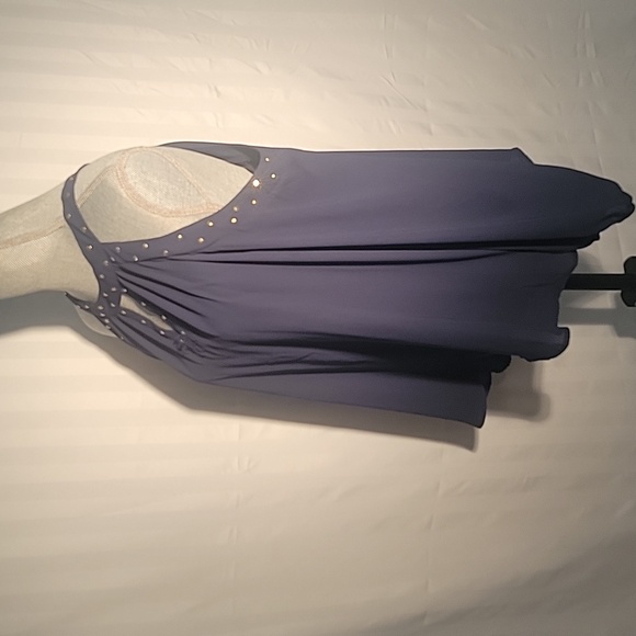 INC. Cold-Shoulder Studded Keyhole-Neck Blouse, Created for Macy's, Size: PXL - Picture 7 of 10